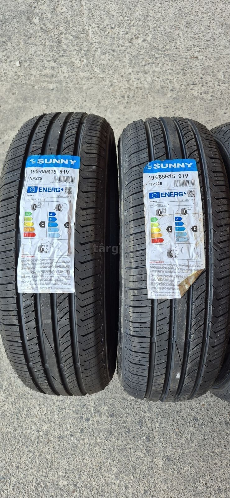 4 anvelope vara noi Sunny 195/65/15,dot 2024.Pretul este pe bucata. 2