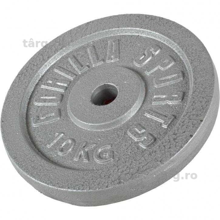 Disc din fontă 30/31 mm 10 KG Argintiu Gorilla Sports