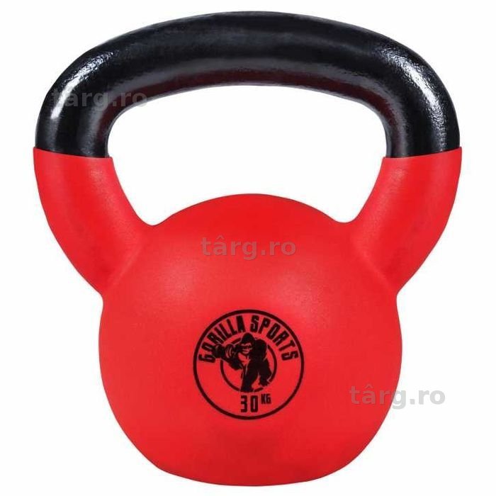 Kettlebell de fier, cu înveliș de cauciuc - 30 KG