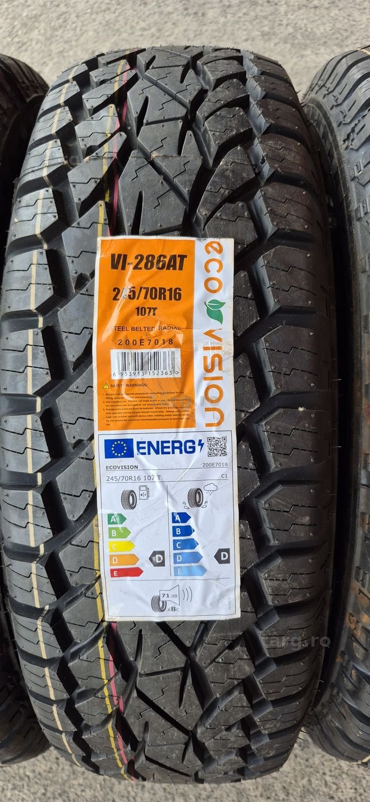 4 anvelope M+S noi Ecovision All Terrain 245/70/16,dot 2024.Pretul este pe bucata. 3