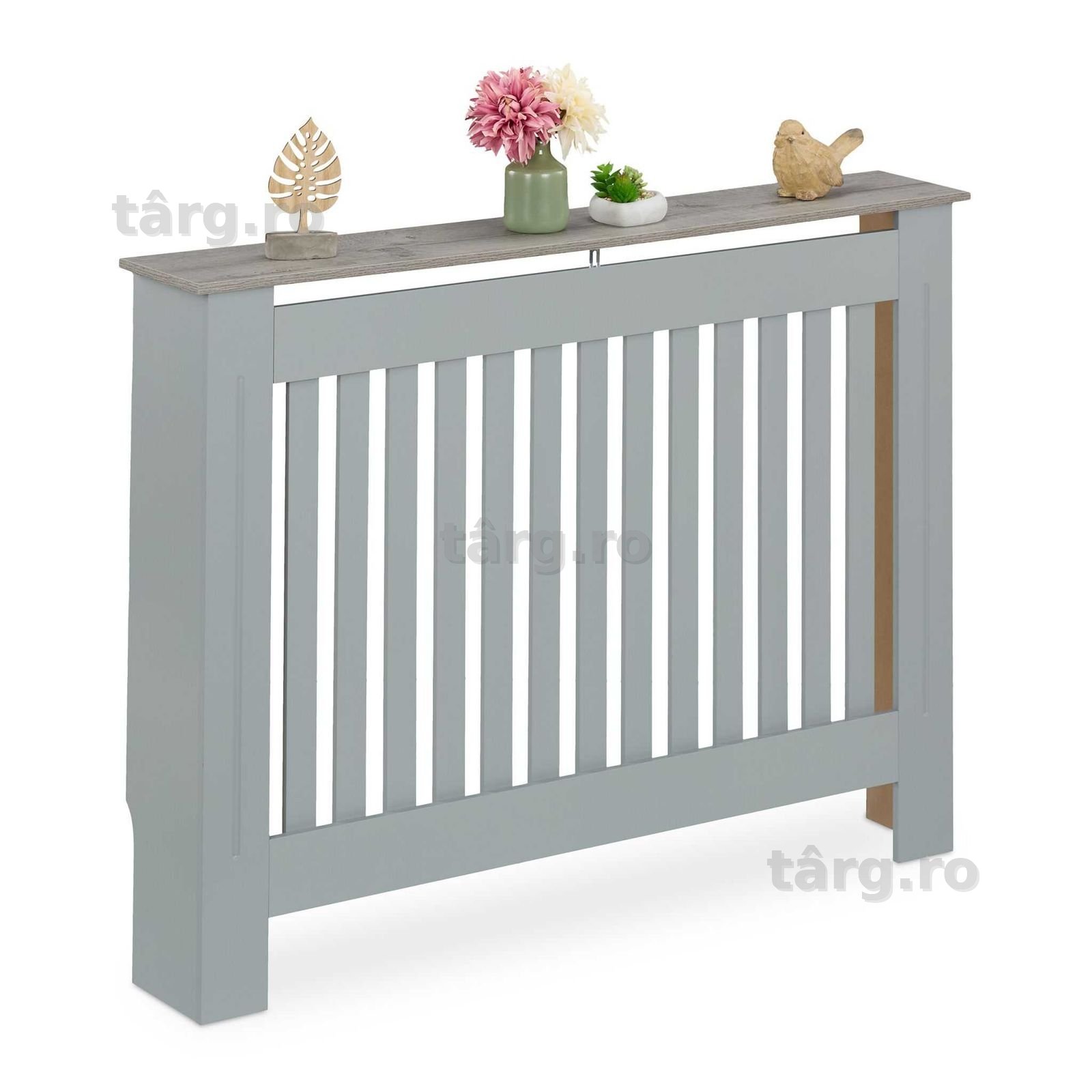 Masca decorativa pentru calorifer cu raft MDF design modern 83x19x112