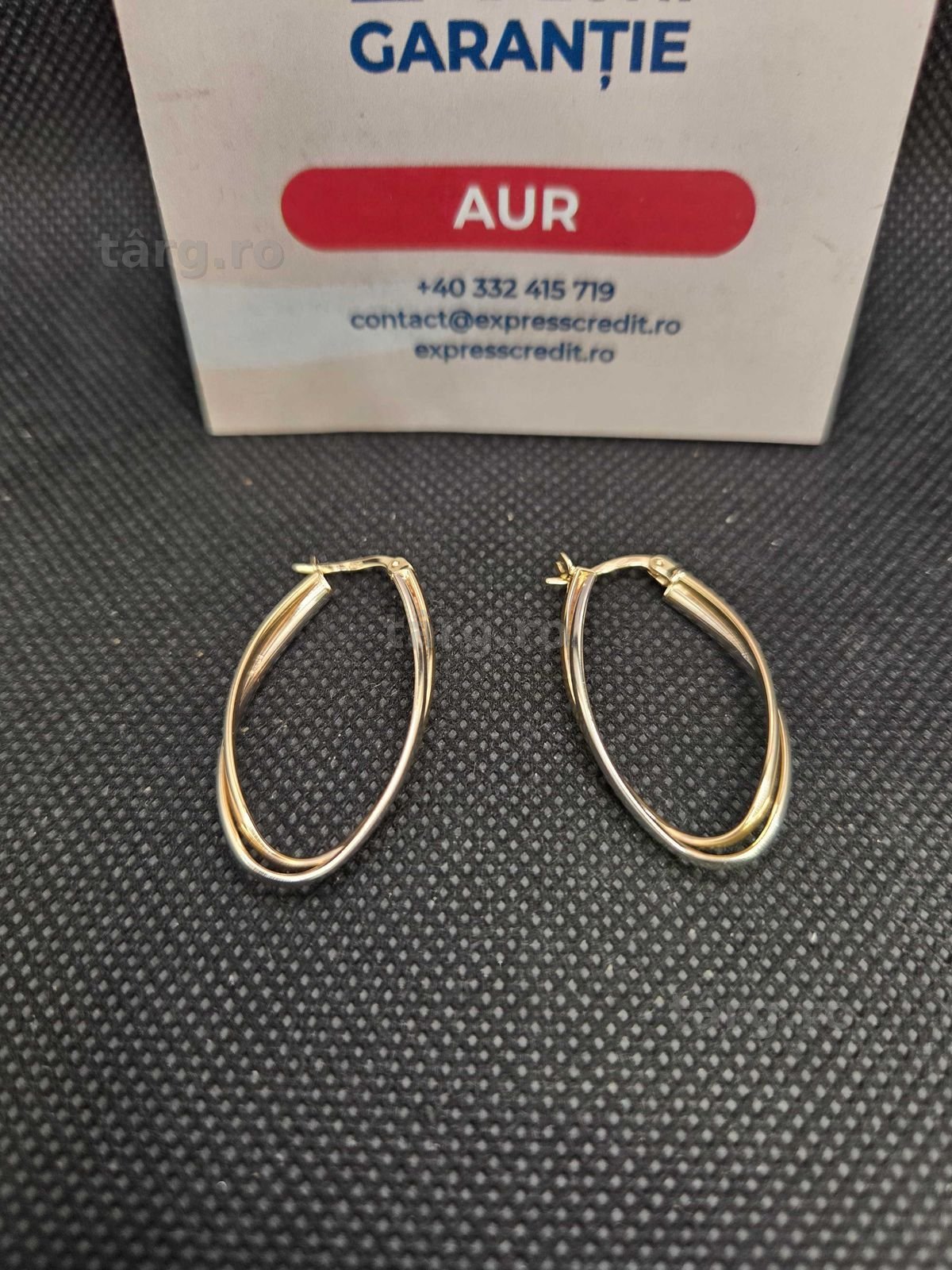 Cercei aur 14K 2.75g (49953.5 Ag11 Piata Nicolina) Garantie 2 ani! 2