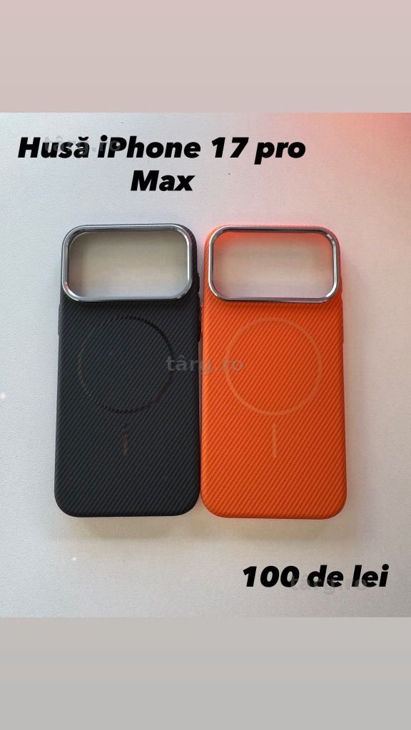 Husa slim Carbon cu MagSafe pentru iPhone 17 Pro Max