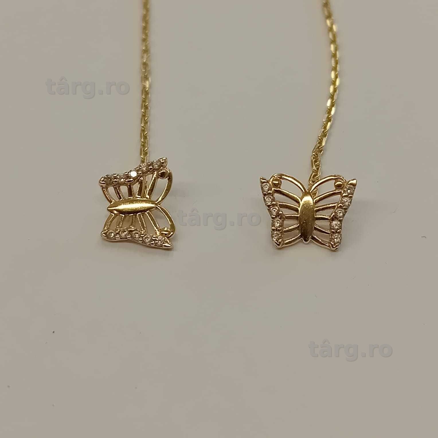 Cercei aur 14k (ag49 Esplanada b.7687) Garantie 2 Ani 4