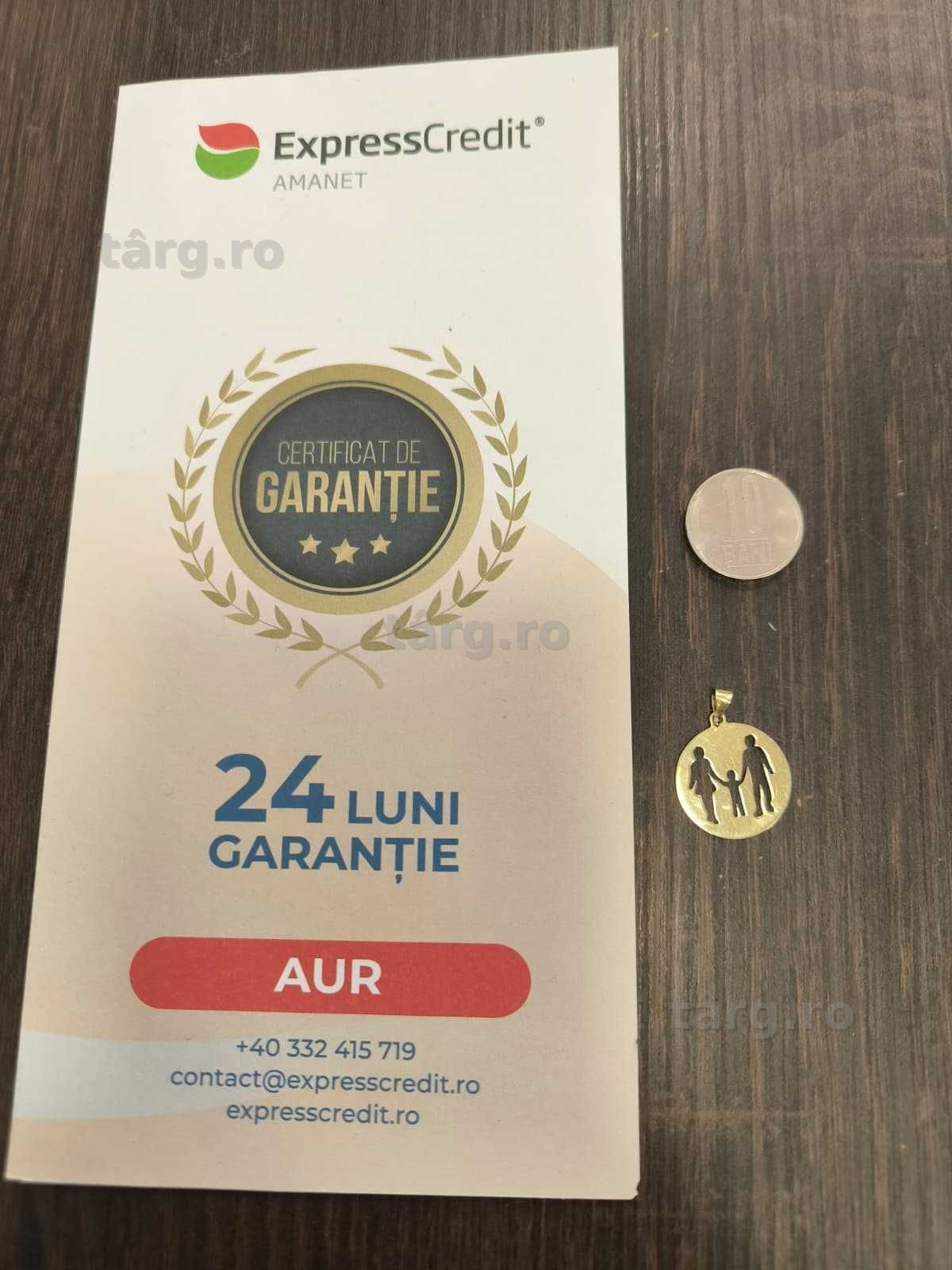 [AG24 Harlau B.44922.1] Pandantiv aur 14K 1.62gr - Garantie 2 ani! 3