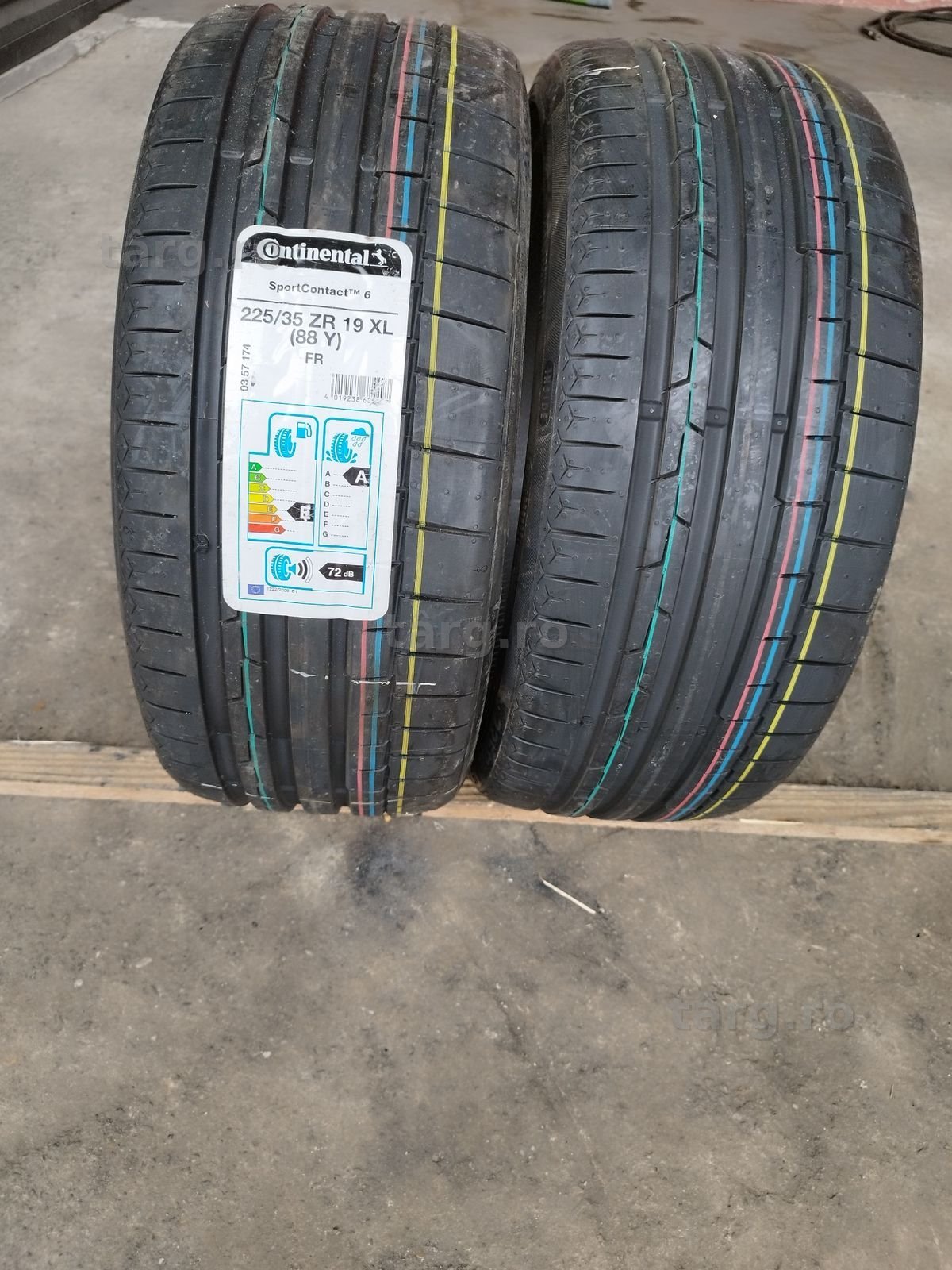 2 anvelope de vară  noi Continental PremiumContact6 225/35/19 dot 2018 2