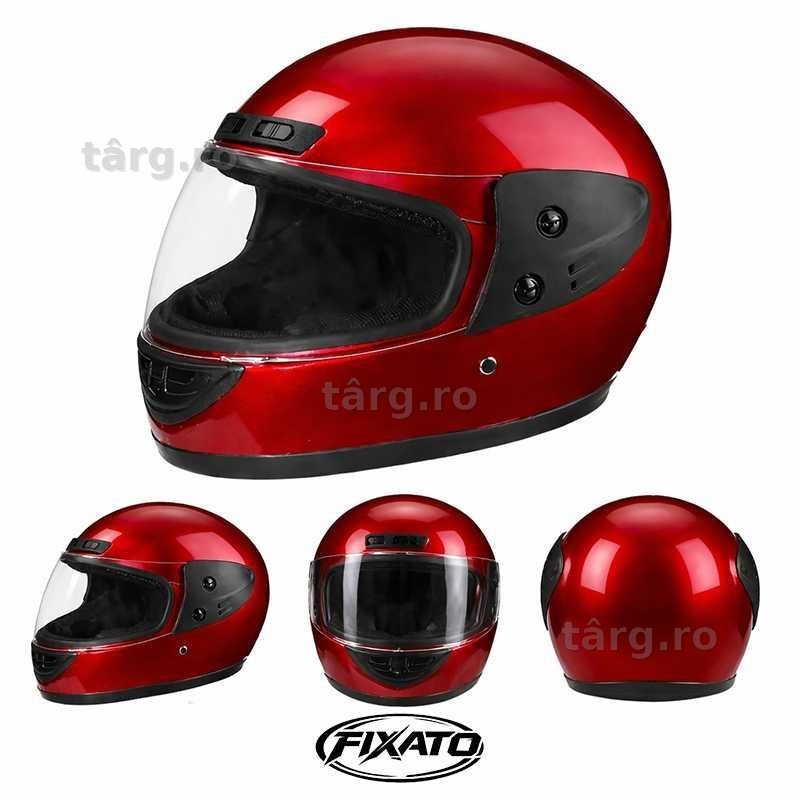 Casca Moto/Scuter/ATV, viziera detasabila, marime universala, Rosu 5