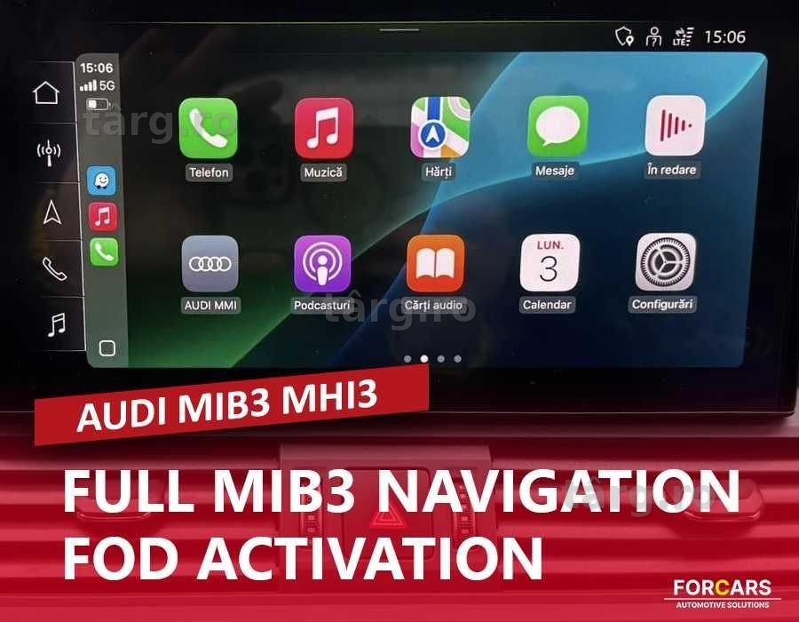 Licență Apple CarPlay Android Auto Navigație Audi A4 A5 A6 A7 Q3 Q5 Q8