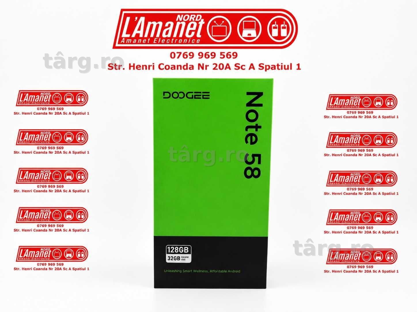 Doogee Note 58 Black 128GB 8+24Gb Ram DualSim Neverlock FullBox - Nord