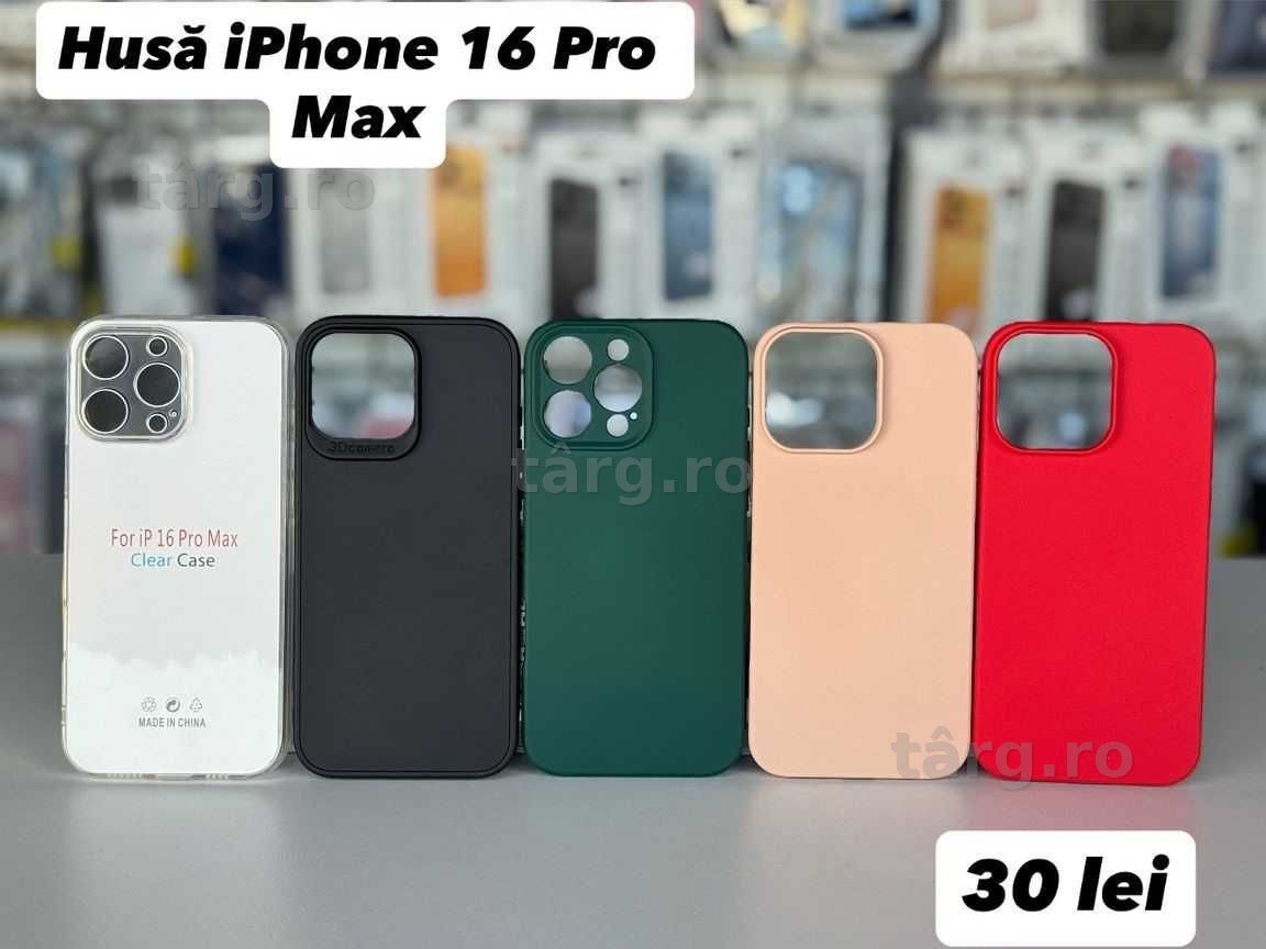 Husa silicon, folie, cablu, incarcator iPhone 16 Pro Max 2