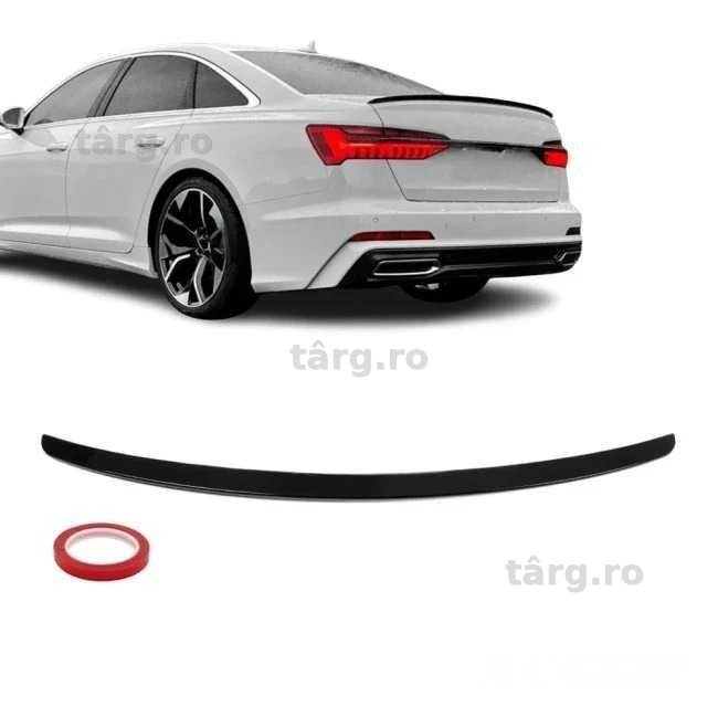 Eleron Portbagaj Lip Codita pentru Audi A6 C8 S6 (2019+), Negru Lucios