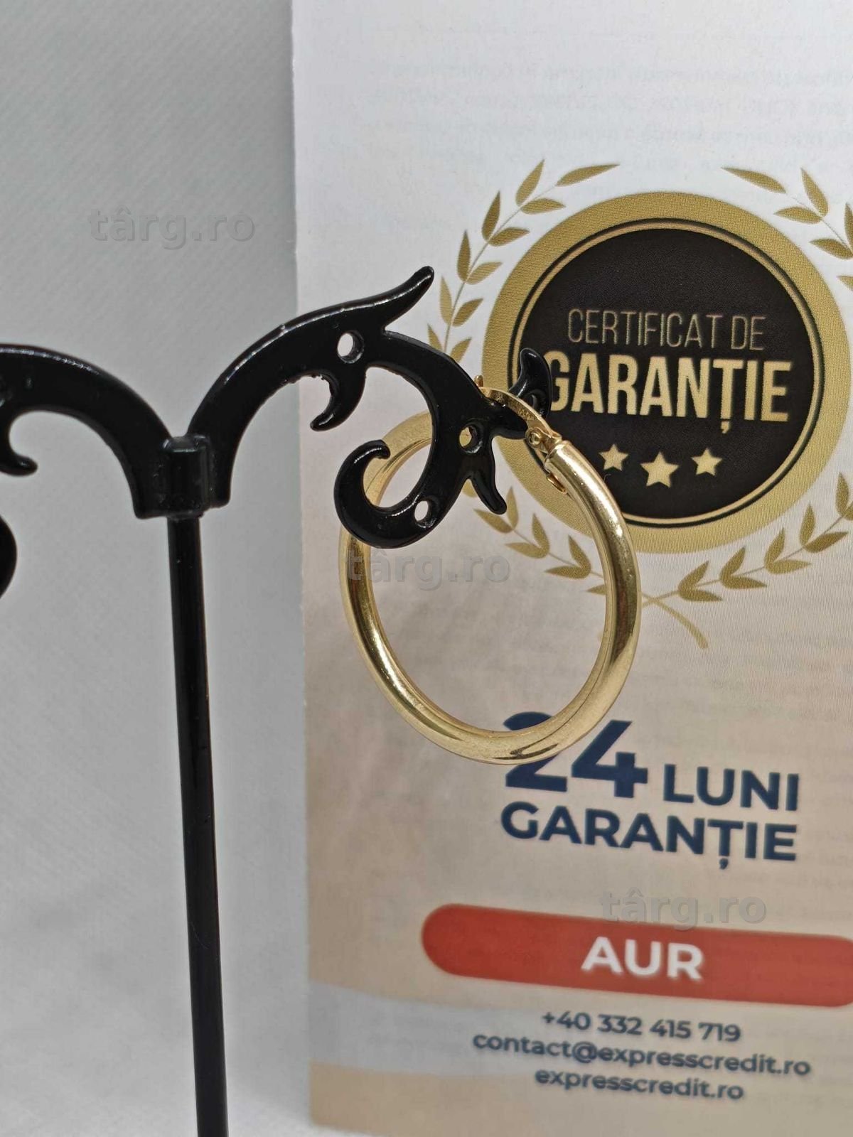 Cercei din aur de 18K 3.07gr (Ag43 Falticeni B4119.6) Garantie\Factura 2
