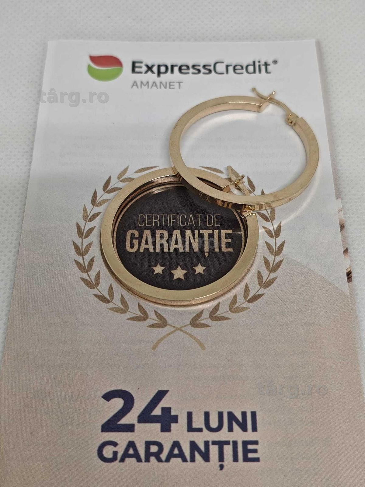 Cercei din aur de 14K (Ag43 Falticeni B3991) - 24 luni garantie!