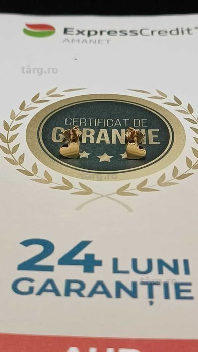 Cercei aur 14k 1.04g [AG24 Harlau B.45650.1]  Garantie 2 ani!
