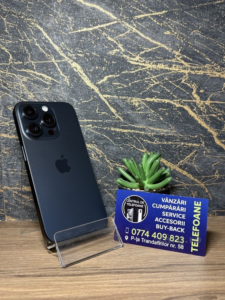 Iphone 15 pro/128gb/Garantie 2 Ani Centrul de Telefoane/rate
