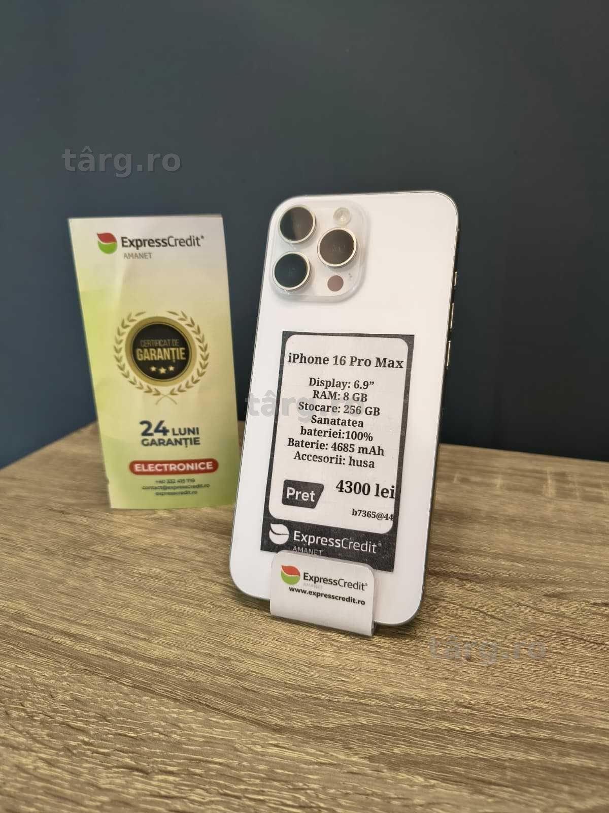 (AG51) Apple iPhone 16 Pro Max 256GB b7365 - Garantie 2 ani! 2