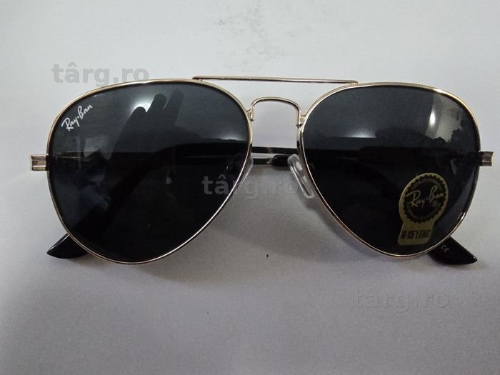 Ochelari de soare Rayban 5904, noi, lentila sticla, rama aurie