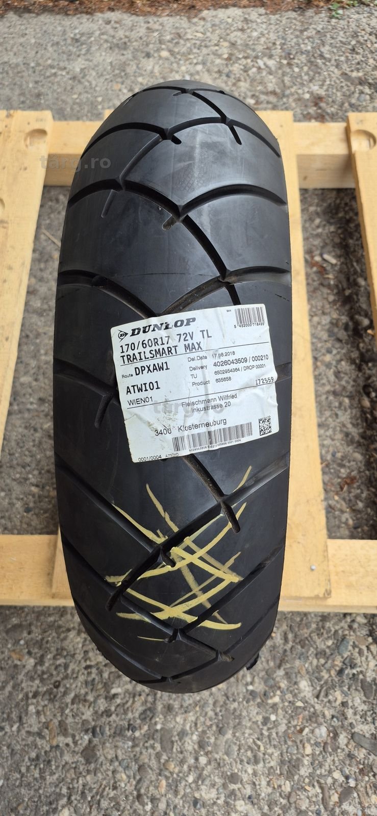 O anvelopa moto noua Dunlop 170/60/R17 M/C,dot 2018.
