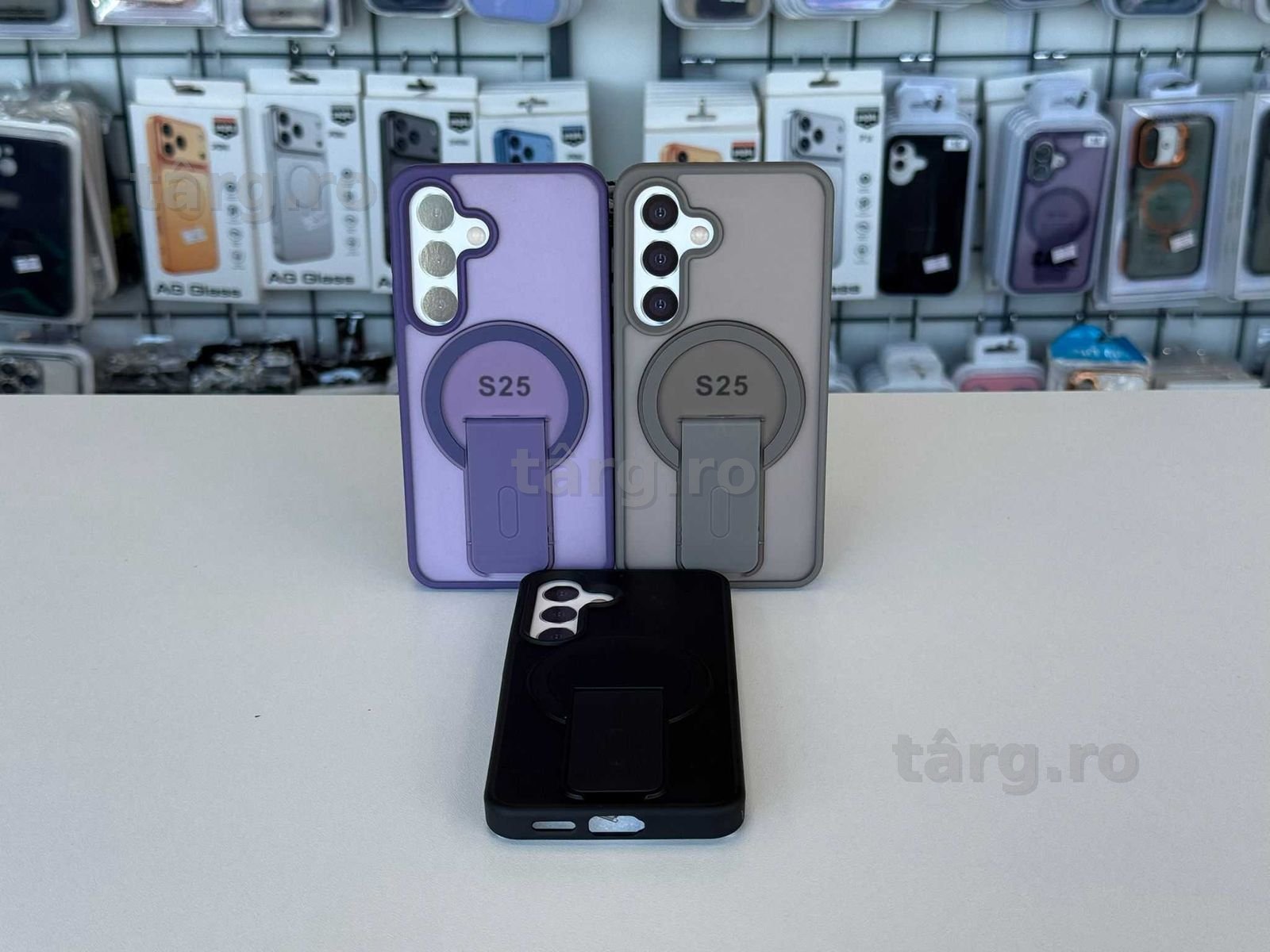 Husa de protectie cu MagSafe si Suport Birou Pliabil pentru Samsung S25