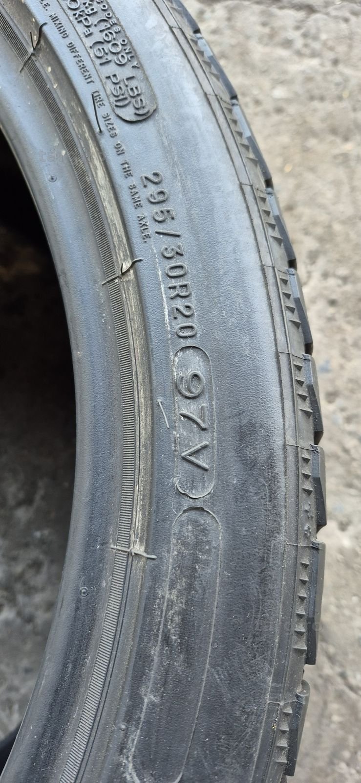 4 anvelope iarna Michelin,fata 245/35/20,spate 295/30/20.Pretul/bucata 7