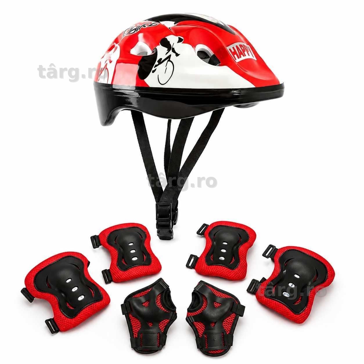 Set Protectie Pentru Copii 7 in 1, Casca, Genunchiere, Cotiere si Aparatori Incheieturi pentru Bicicleta, Trotineta, Role
