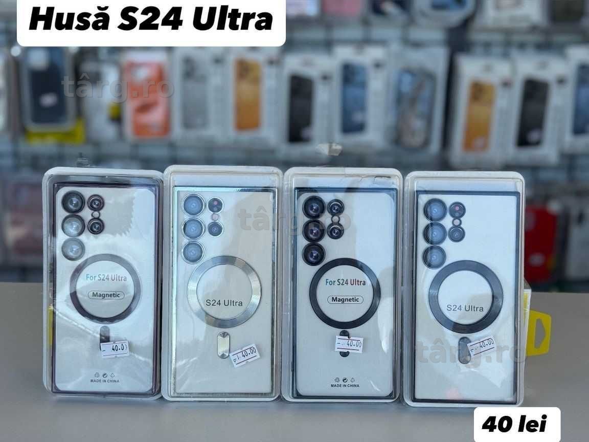 Husa TPU Luxury MagSafe , folie, cablu, incarcator Samsung S24 Ultra