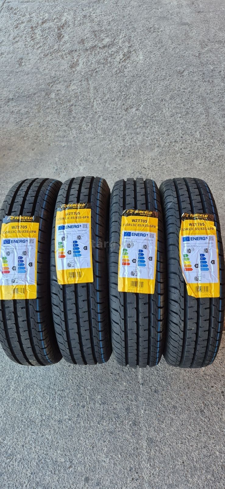 4 anvelope vara noi Tercelo 155/13C,dot 2025.Pretul este pe bucata.