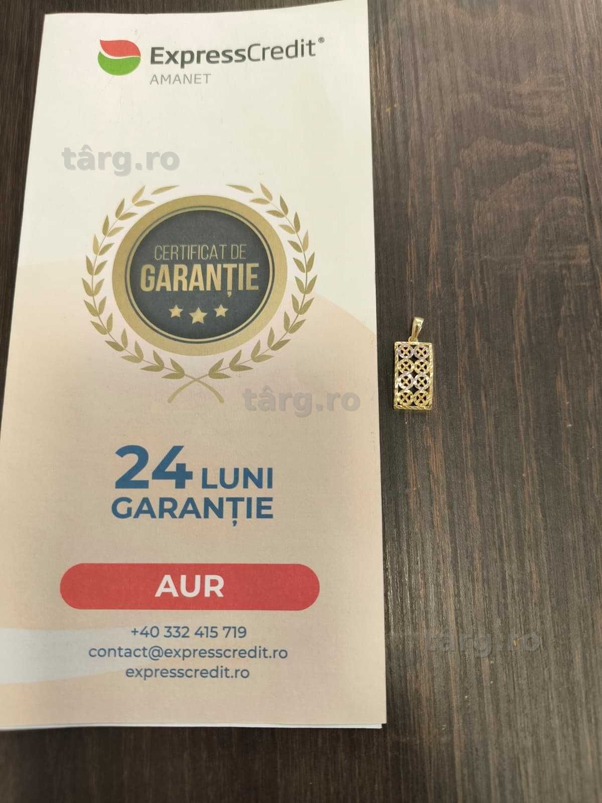 [AG24 Harlau B.44955.2] Pandantiv aur 14K 1.74gr - Garantie 2 ani! 5