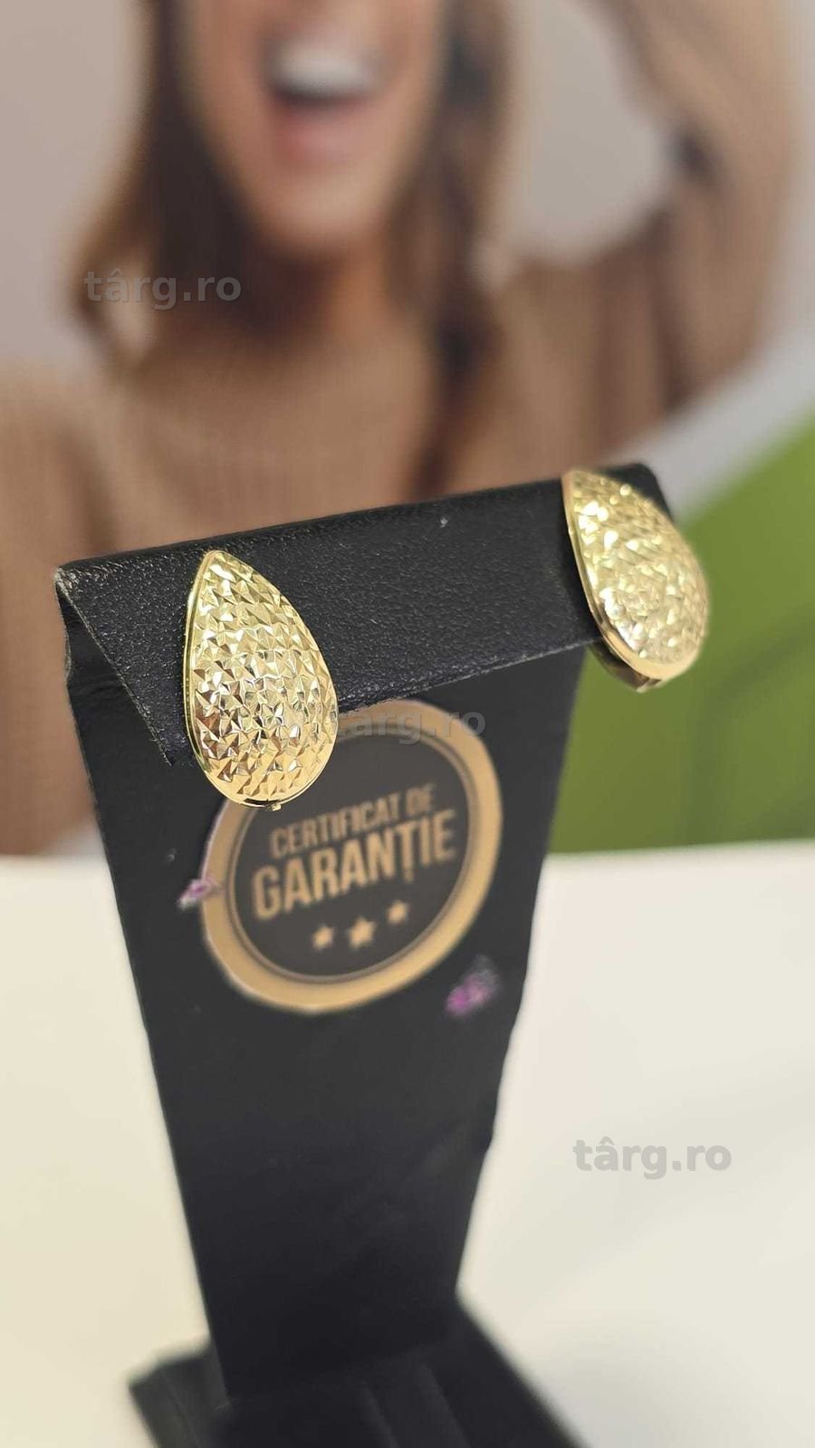 Cercei aur 14 K, 1.73 gr. (ECA 39 / b18173.1) – Garantie 2 ani