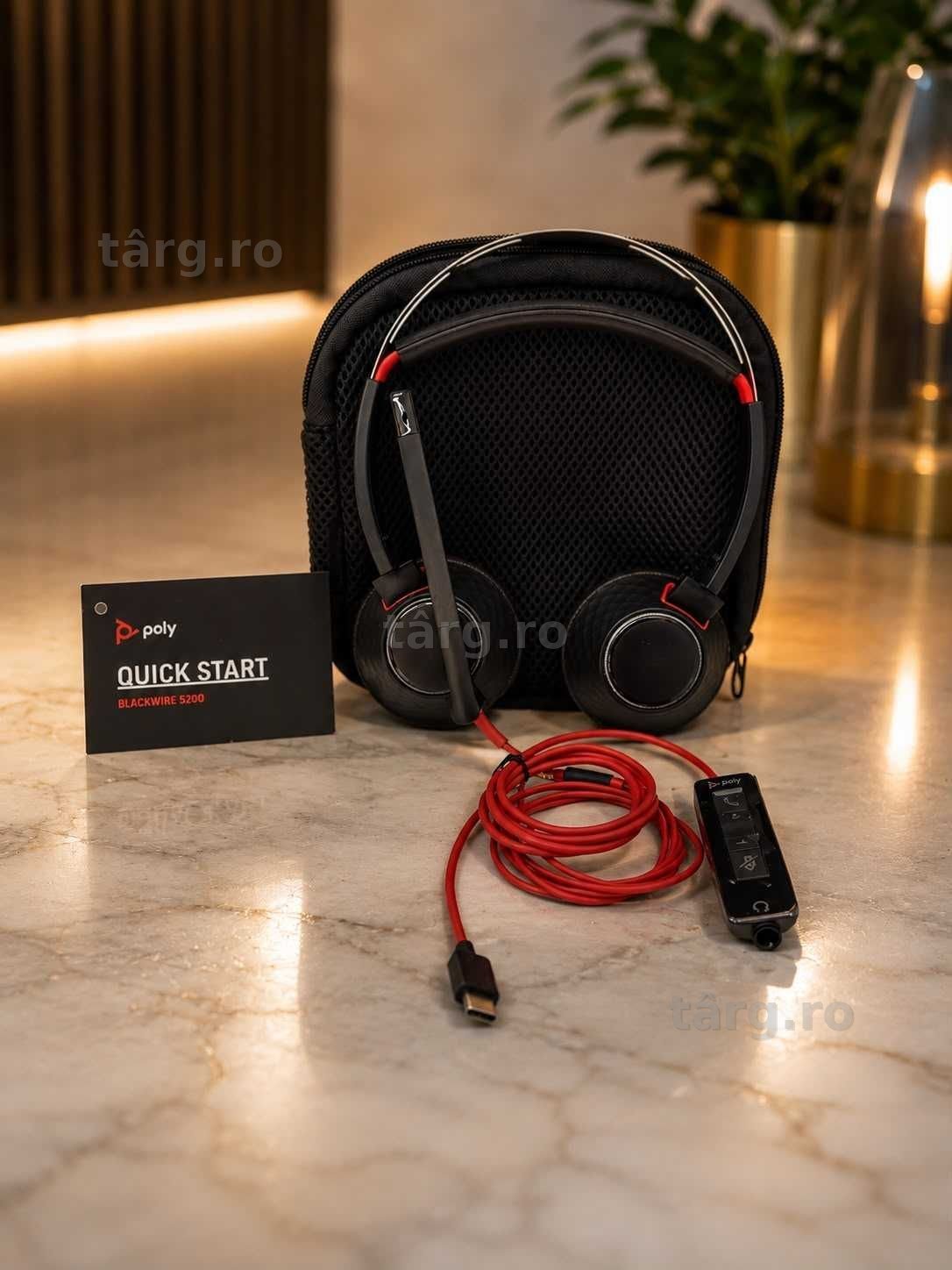 Casti HP Poly Blackwire 5220 (Ag50 Galata B9178.2) Garantie 2 ani!