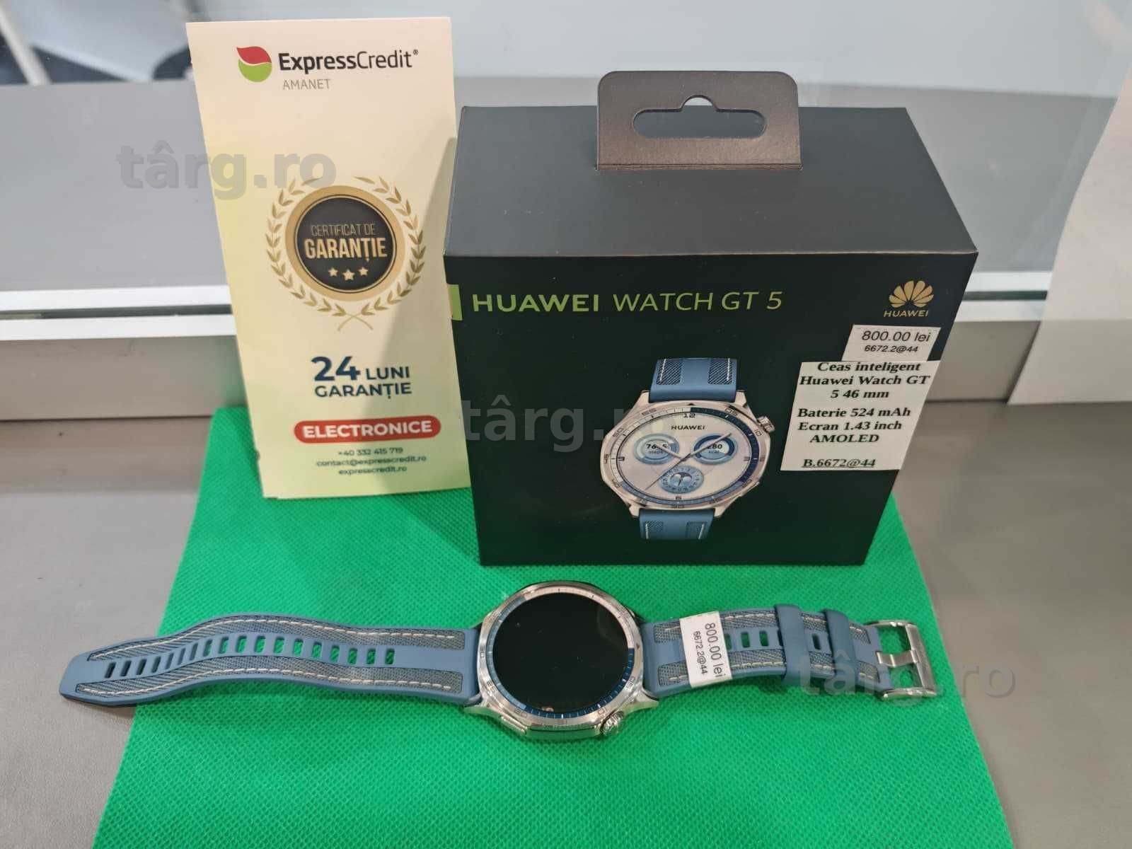 Smartwatch Huawei GT 5 46mm (AG44 B:6672.2)-garantie 2 ani!