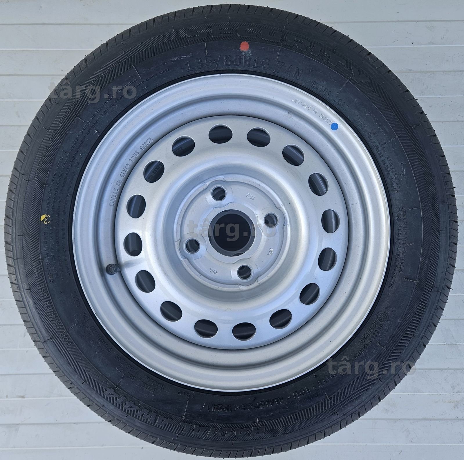 Roata completa remorca 135/80 R13 Anvelopa SECURITY M+S pe Janta 4Jx13