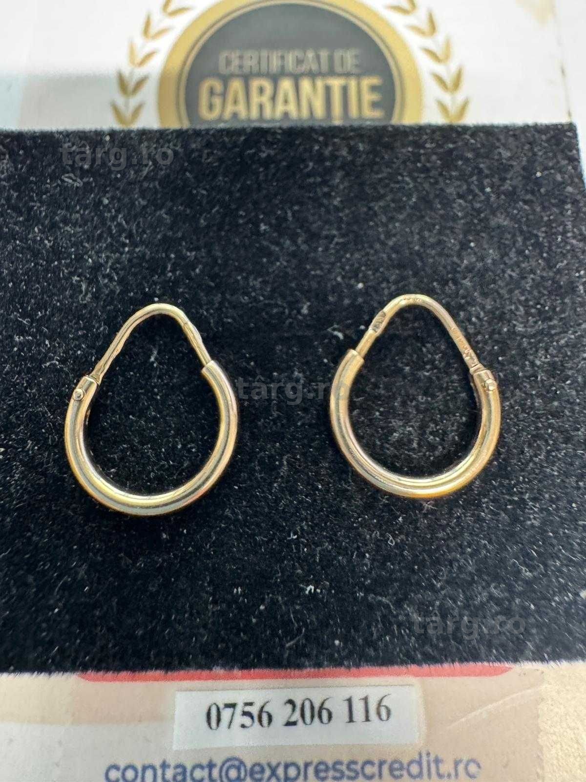 Cercei din aur 14k (70156.1/ 10 Pacurari 1) garantie 2 ani! 3