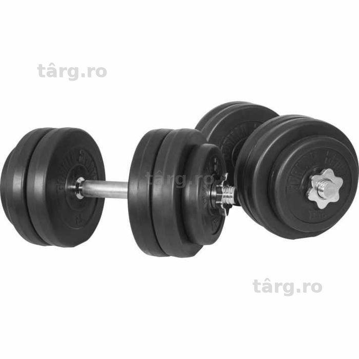 Set gantere reglabile 20/30 kg cu discuri din ciment