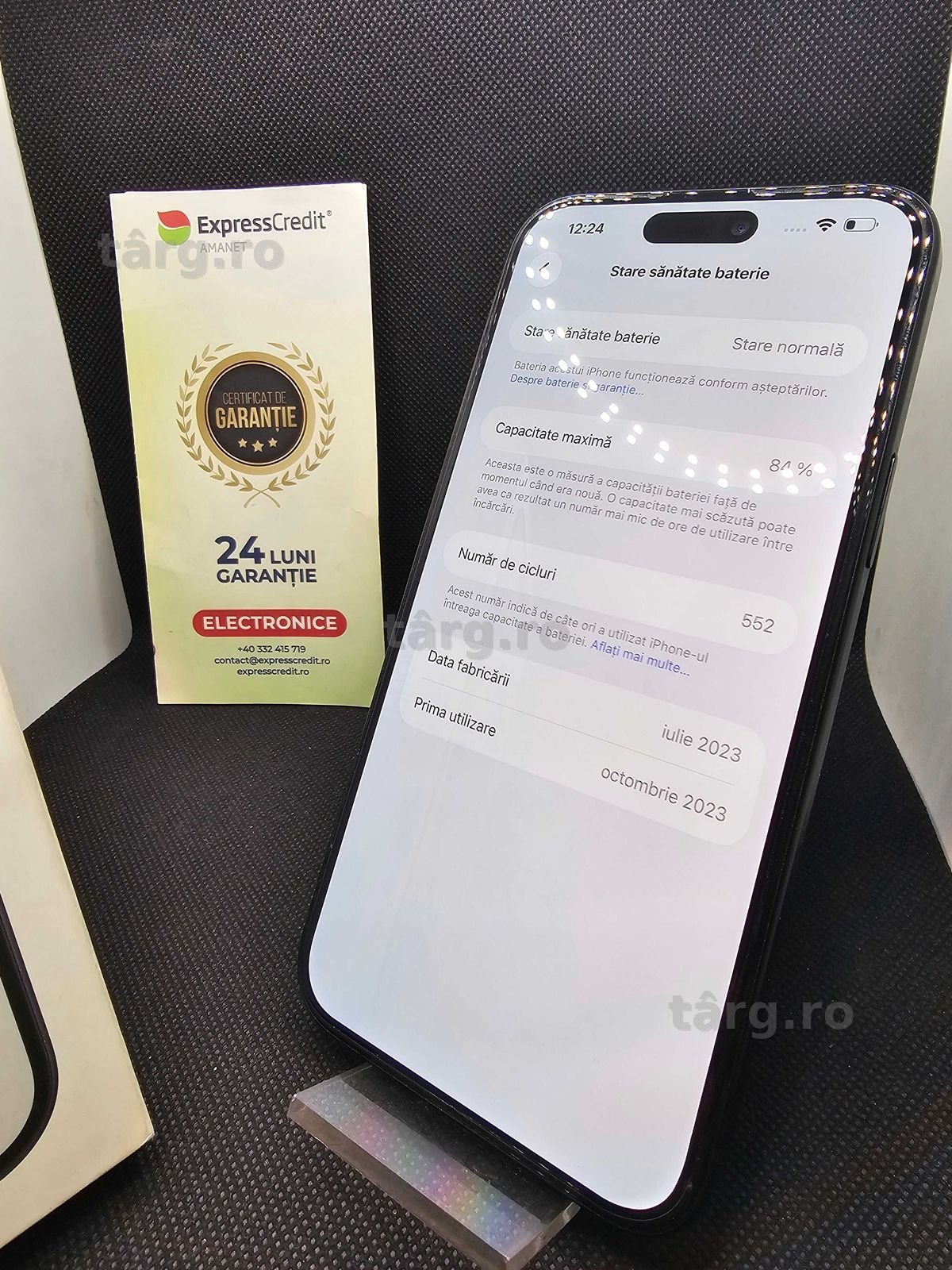 iPhone 15 Plus 128Gb 84% bateria (50194 AG 11 Piata Nicolina) 2 ani garantie!