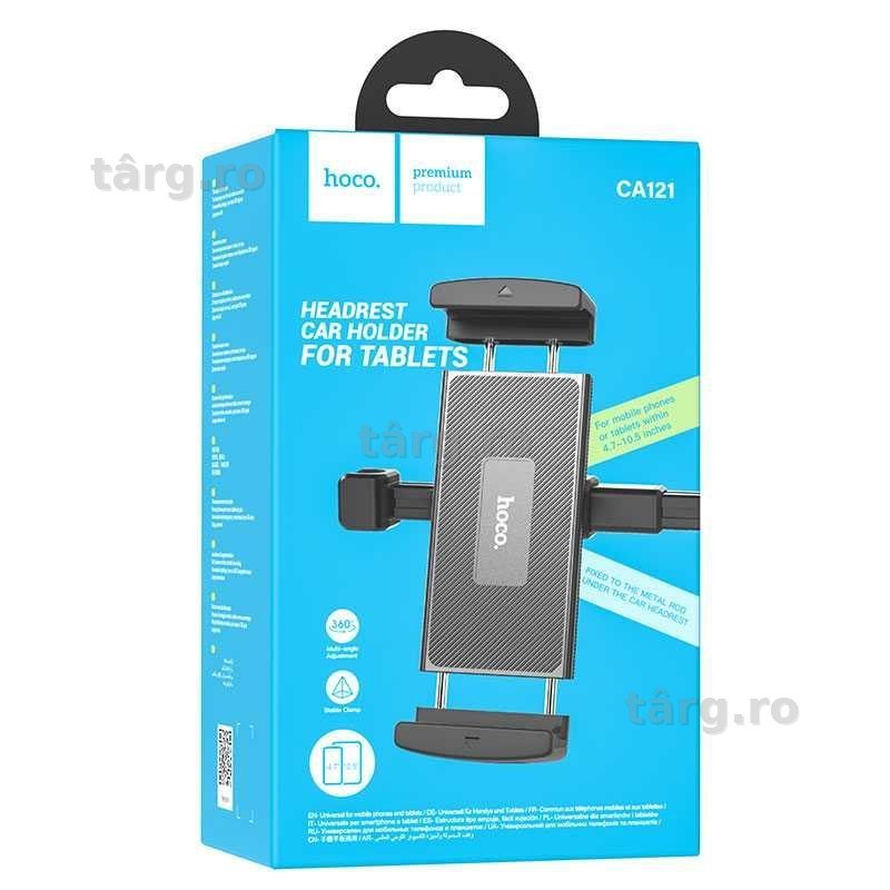 Suport Hoco Auto Tetiera Extensibil Tableta / Telefon Prindere Arc 3