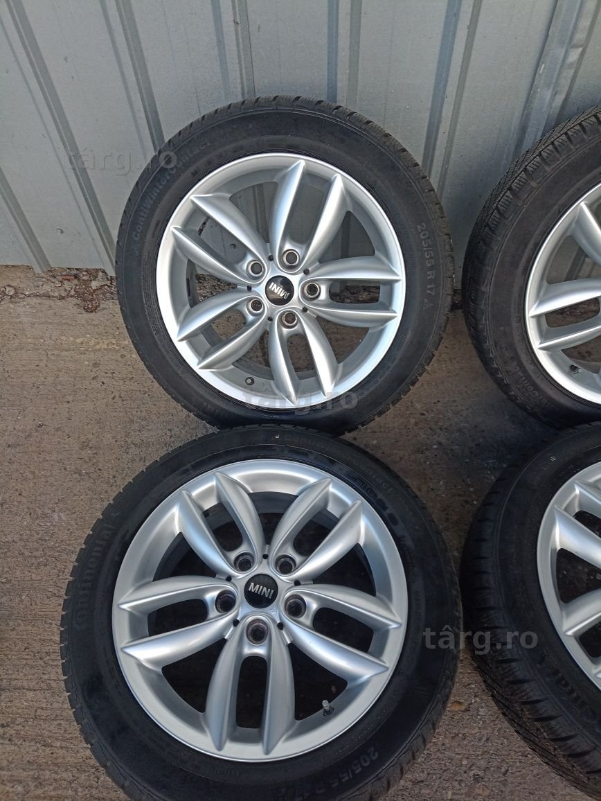 4 jante originale Mini R17 echipate de iarna Continental 205/55 R17 2