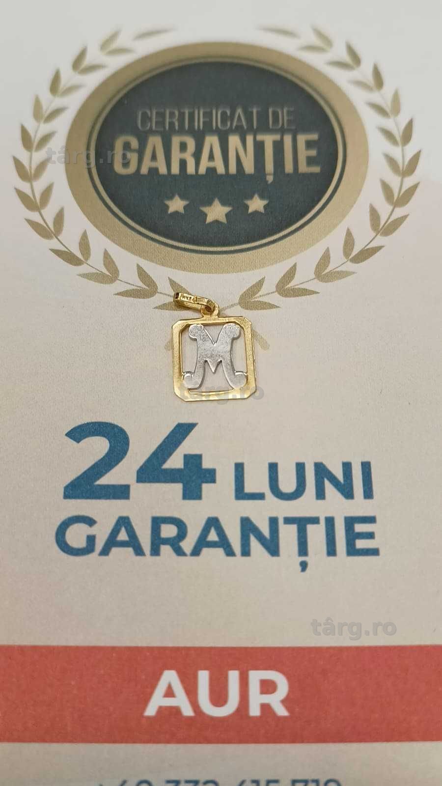 (Ag24 Harlau B.45408.3) Pandantiv aur 18K 0.78gr - Garantie 2 ani! 2