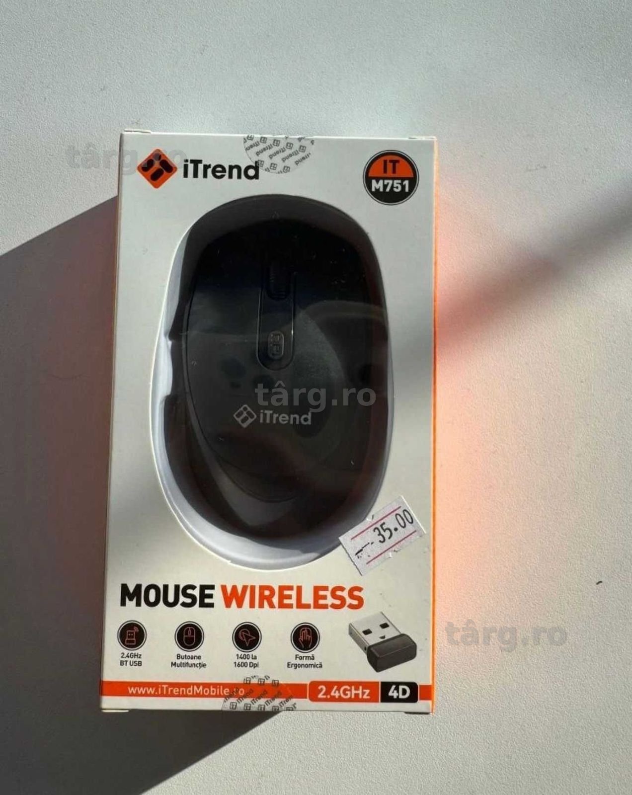 Mouse wireless – plug & play, compatibil PC & laptop 3