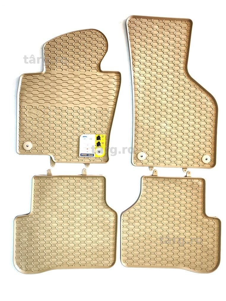 Covorașe cauciuc bej/crem pentru VW Passat B6/B7 CC 2006-2014