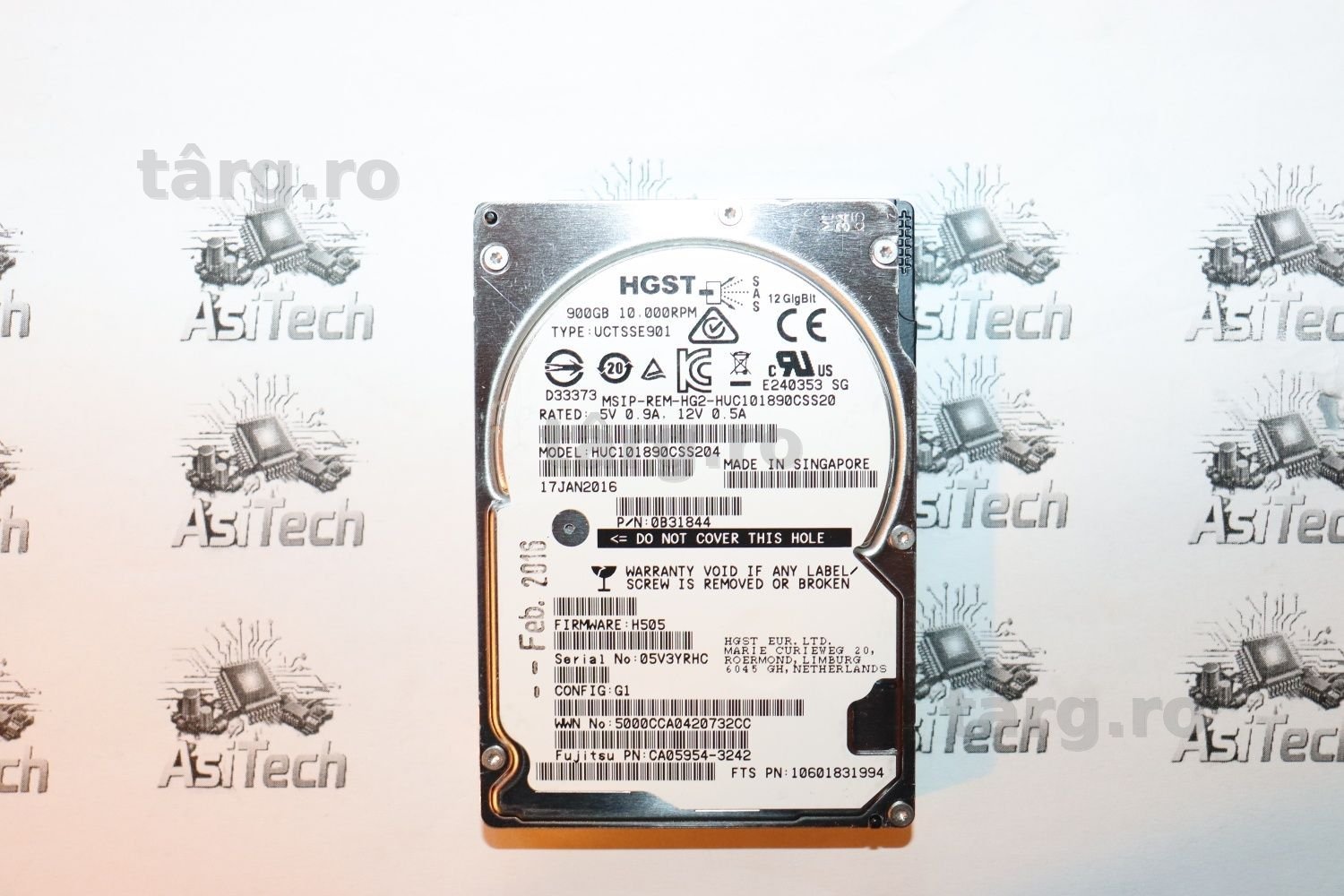 Harddisk Server SAS 2.5" SFF HGST 900Gb 10K 12Gb/s 128Mb