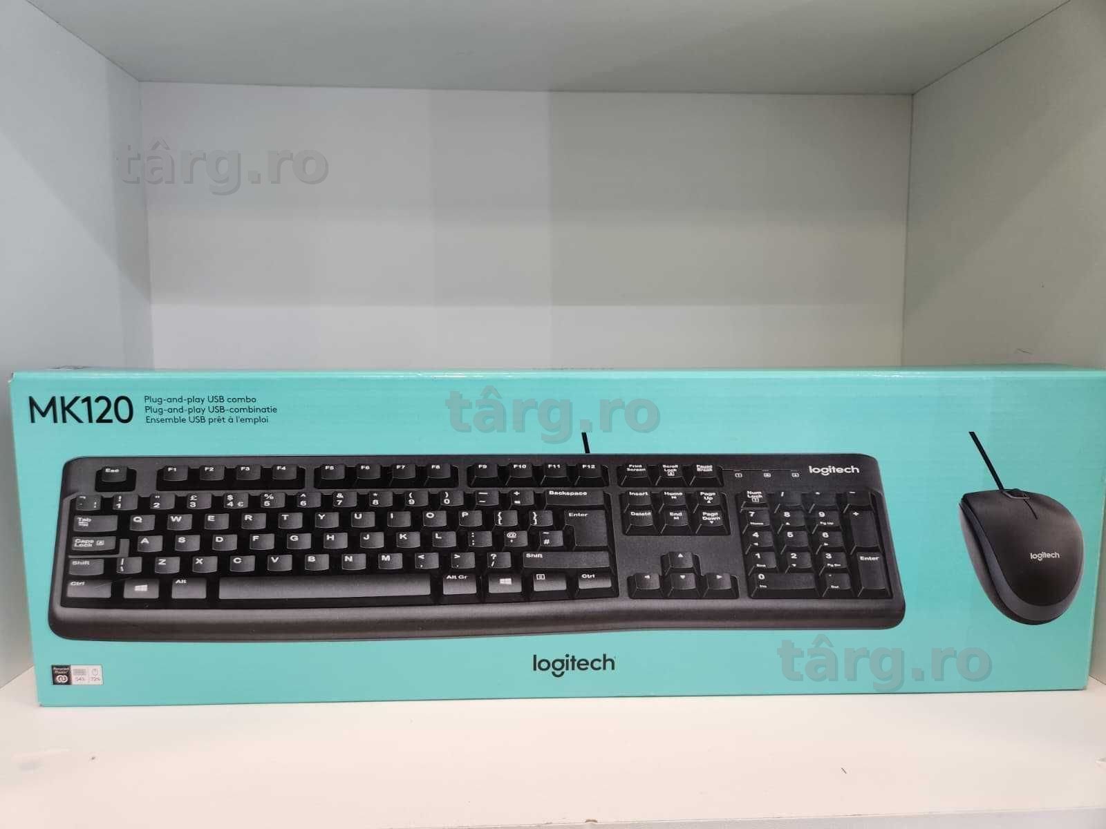 Kit Tastatura si Mouse cu fir Logitech MK120 USB QWERTY (Ag8 Tudor/B75034) – Garantie 2 Ani! - Produs Nefolosit! 2