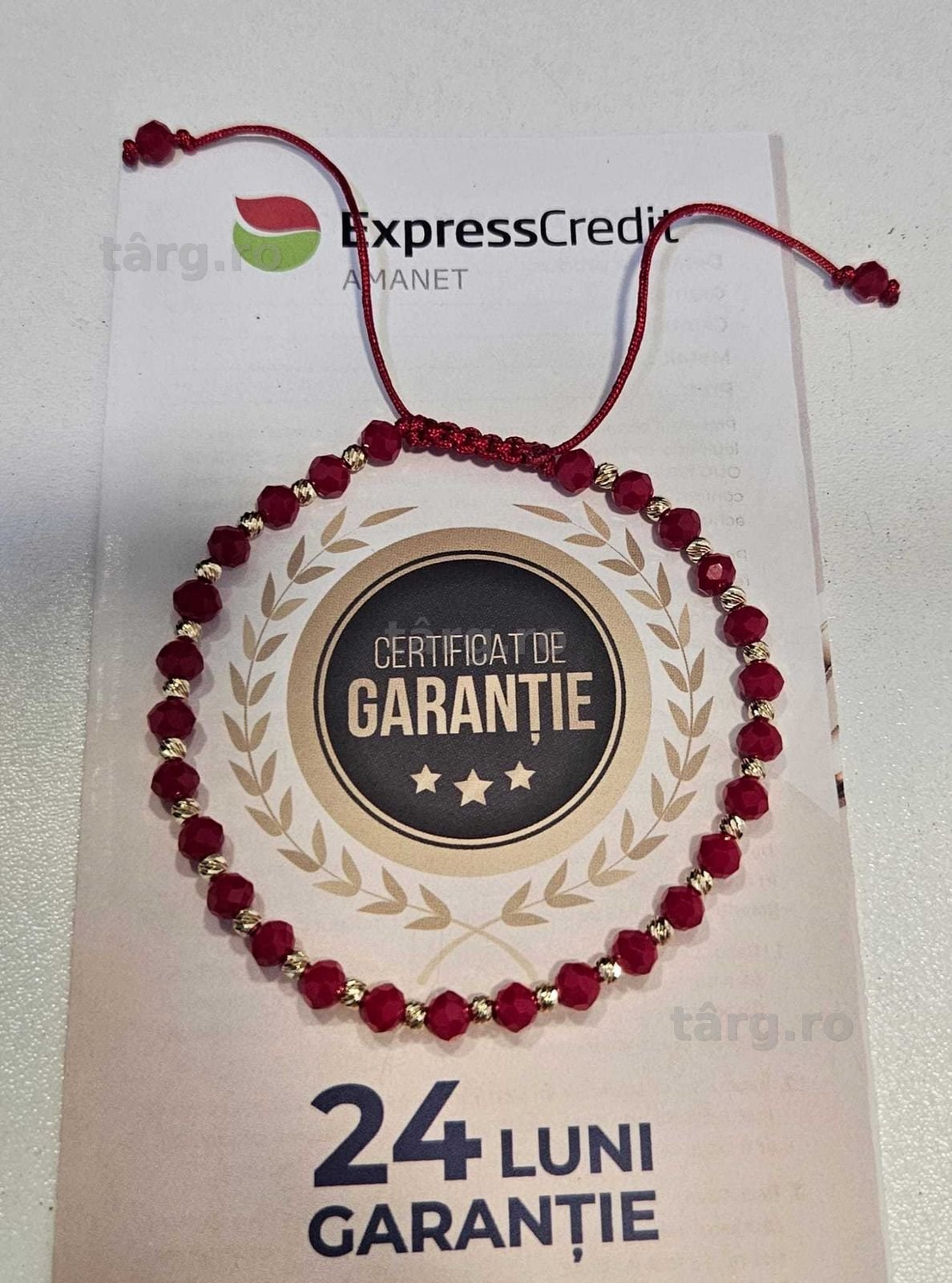 Bratara cu snur si bile/bile din aur (AG32 B28677.2) 2 ANI GARANTIE!