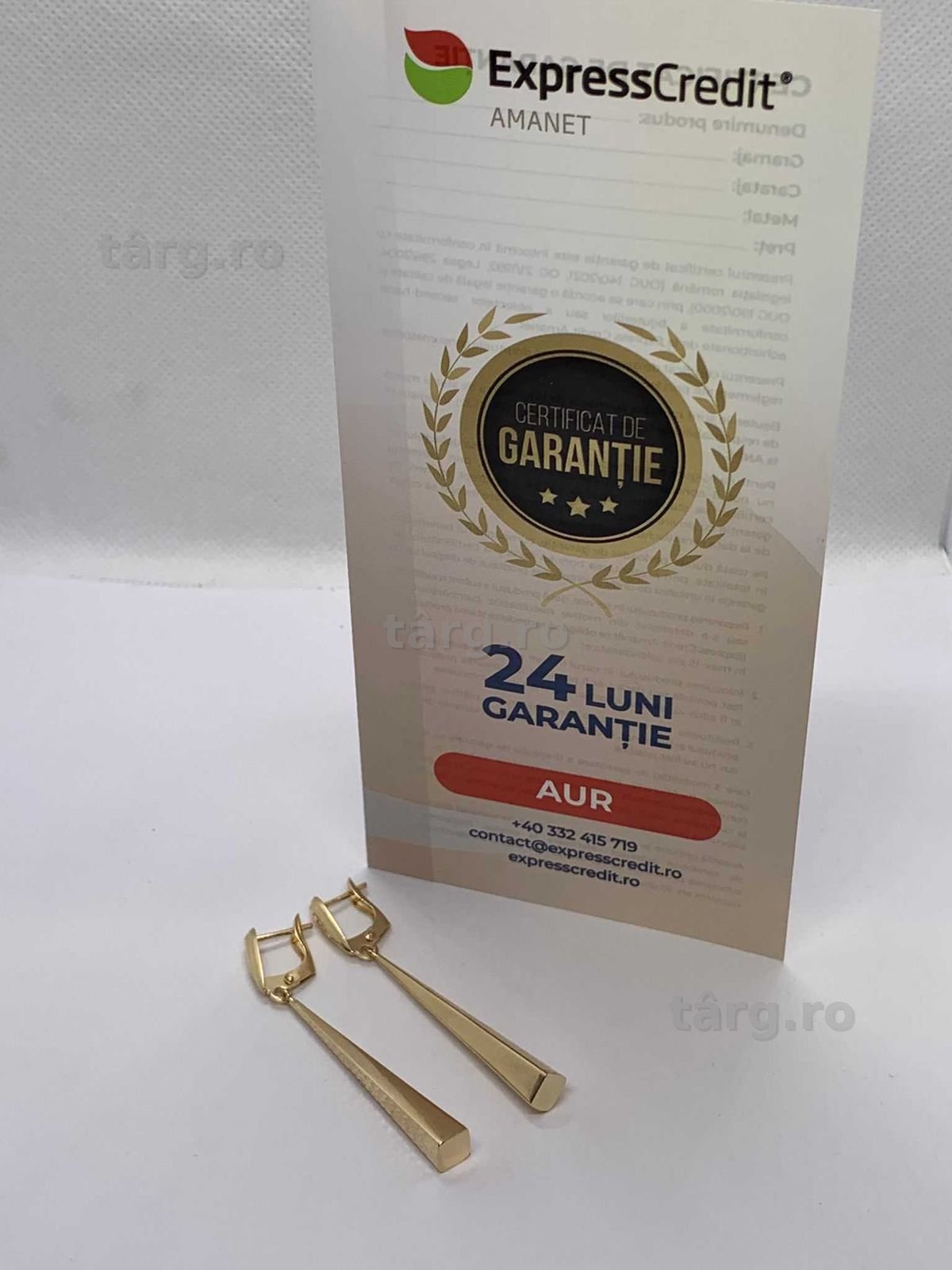 Cercei aur 14K 3.57g (Ag4 Dacia B.51634.1) Garantie 2 ani