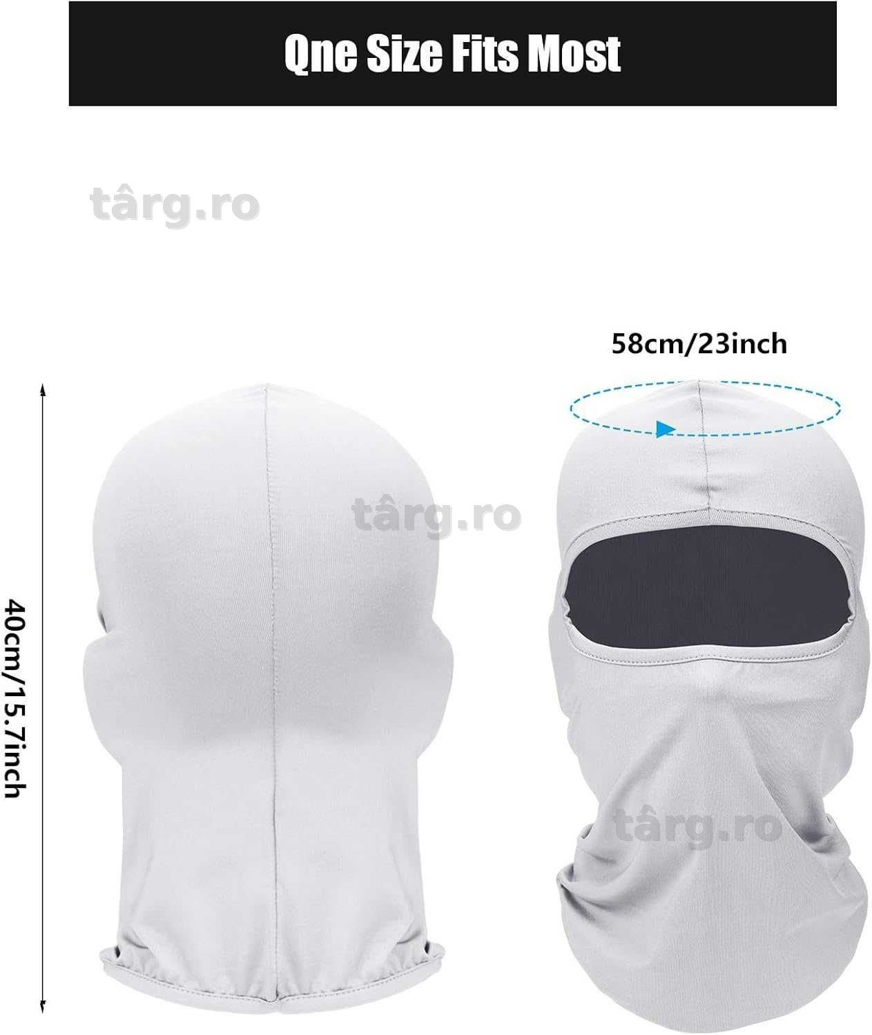 Cagula Moto, Unisex, Material elastic, respirabil, Marime universala, Alb 4