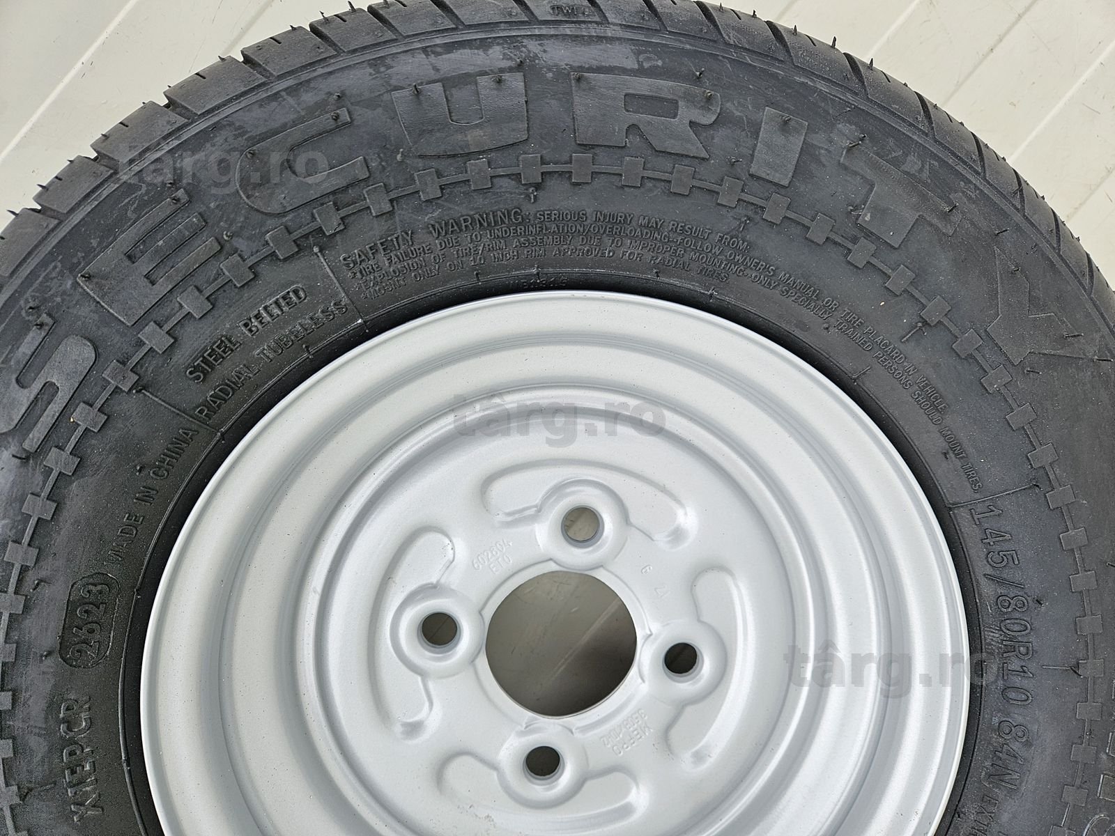 Roata completa SECURITY 145/80 R10, 84N, Janta 3.5Bx10, 4/60/100, ET0 3