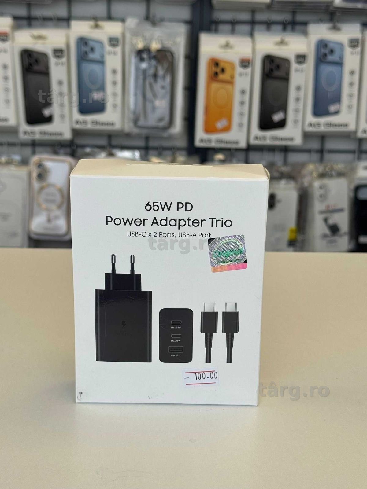 Incarcator cu cablu  USB C, incarcare rapida, 65w