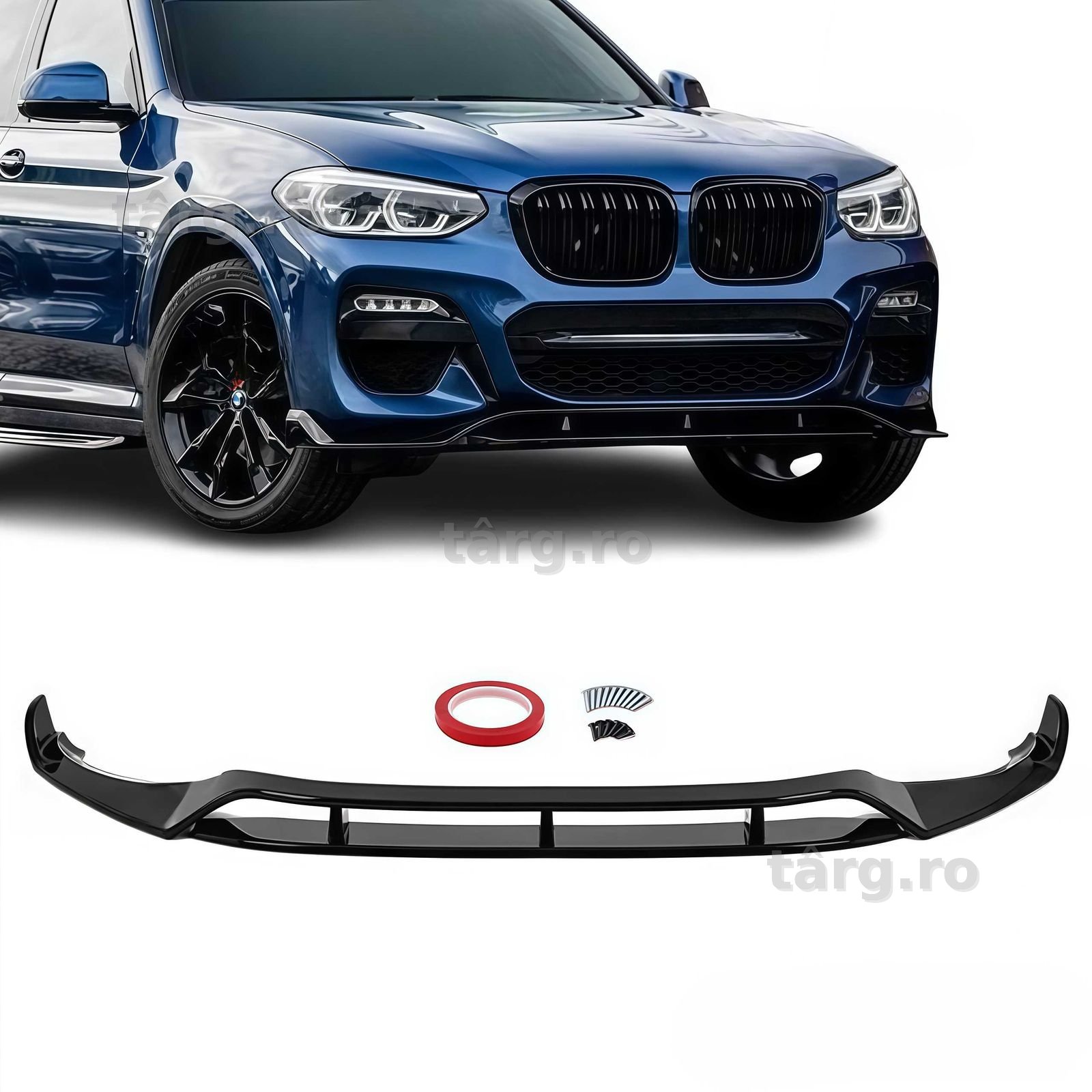 Prelungire Extensie Lip Bara Fata M BMW X3 X4 G01 G02 (17-21), Lucios
