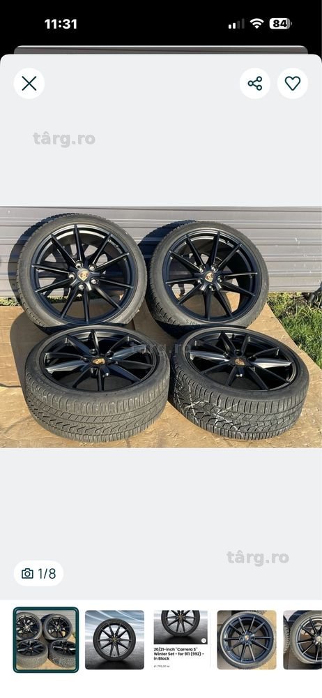 Jante roti Porsche Carrera S 991 992 R20 fata R21 spate FACTURA