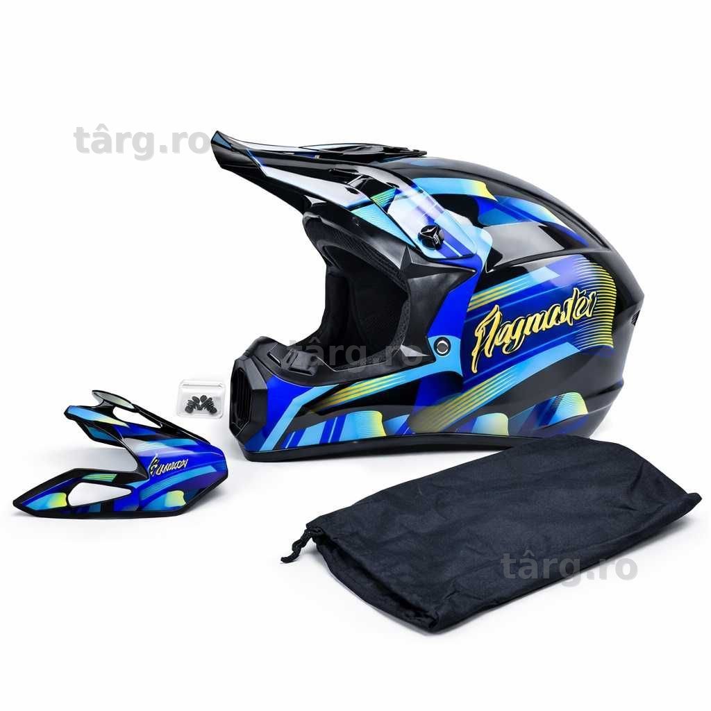 Casca Moto Enduro Cross ATV - S / M / L / XL - Albastru